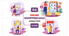 online shopping sale animation scene 20465 cover 1