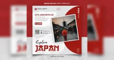 red travel explore japan media social template 29334165 cover 1