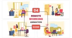 remote working illustration animation scene 44530 cover 1