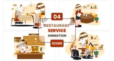 restaurant service animation scene 23590 cover 1