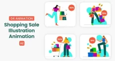 shopping sale illustration scene 42264 cover 1