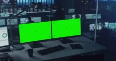 two digital computer screens with green mock up 4287915 cover 1