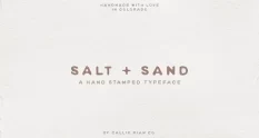 Salt Sand Stamped Typeface 290893701 cover 1