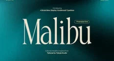 TBJ Malibu Condensed Display Font 291264038 cover 1