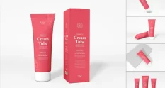 cosmetic cream tube packaging mockup set 44409 cover 1