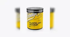 cylindrical plastic jar mockup high angle shot 12689 cover 1