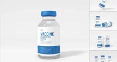 glass vaccine bottle packaging mockup set 39134 cover 1