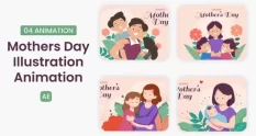 happy mother day illustration scene 28391 cover 1