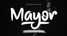 mayor brush handwritten font 22115 cover 1