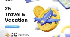 travel and vacation 3d icon 38718 cover 1