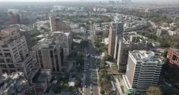 فوتیج نمای هوایی پهپاد از دهلی نو