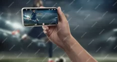 close up hands holding smartphone viewing sport 20337698 cover 1