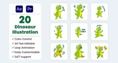 cute dinosaur illustration 12041 cover 1