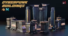 cyberpunk buildings part 01 game ready assets 2850 cover 1