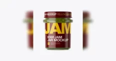 glass kiwi jam jar mockup front view 13908 cover 1