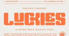 Luckies Retro Display Font 291603449 cover 1