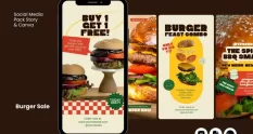 burger sale ig story pack canva 8481 cover 1