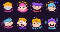 face expressions emoji stickers after effects 38830 cover 1