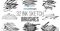 stamp ink sketch photoshop brushes 24707 cover 1