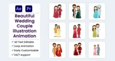beautiful wedding couple illustration 37493 cover 1