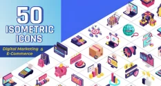 isometric icons digital marketing 37600 cover 1