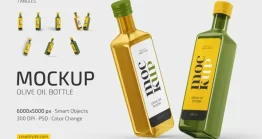 موکاپ بطری روغن زیتون