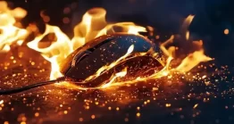 فوتیج موس کامپیوتر در حال سوختن