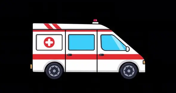 فوتیج موشن گرافیک آمبولانس