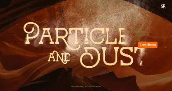 پروژه آماده افتر افکت : افکت متن شنی Particle & Dust Text Effect – تایم کد