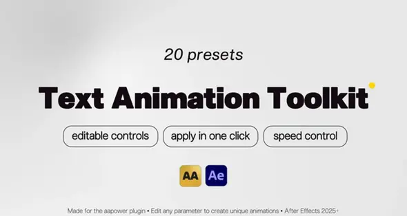text animation toolkit 20 trendy text presets edit 43342 cover 1